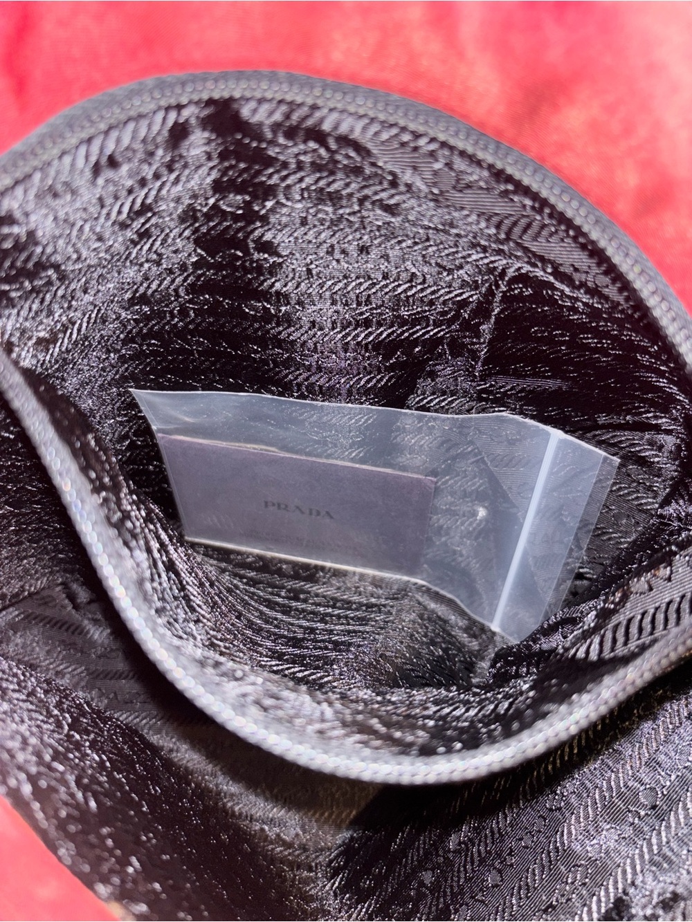 Prada red Satin Shoulder Bag - Picture 6 of 7
